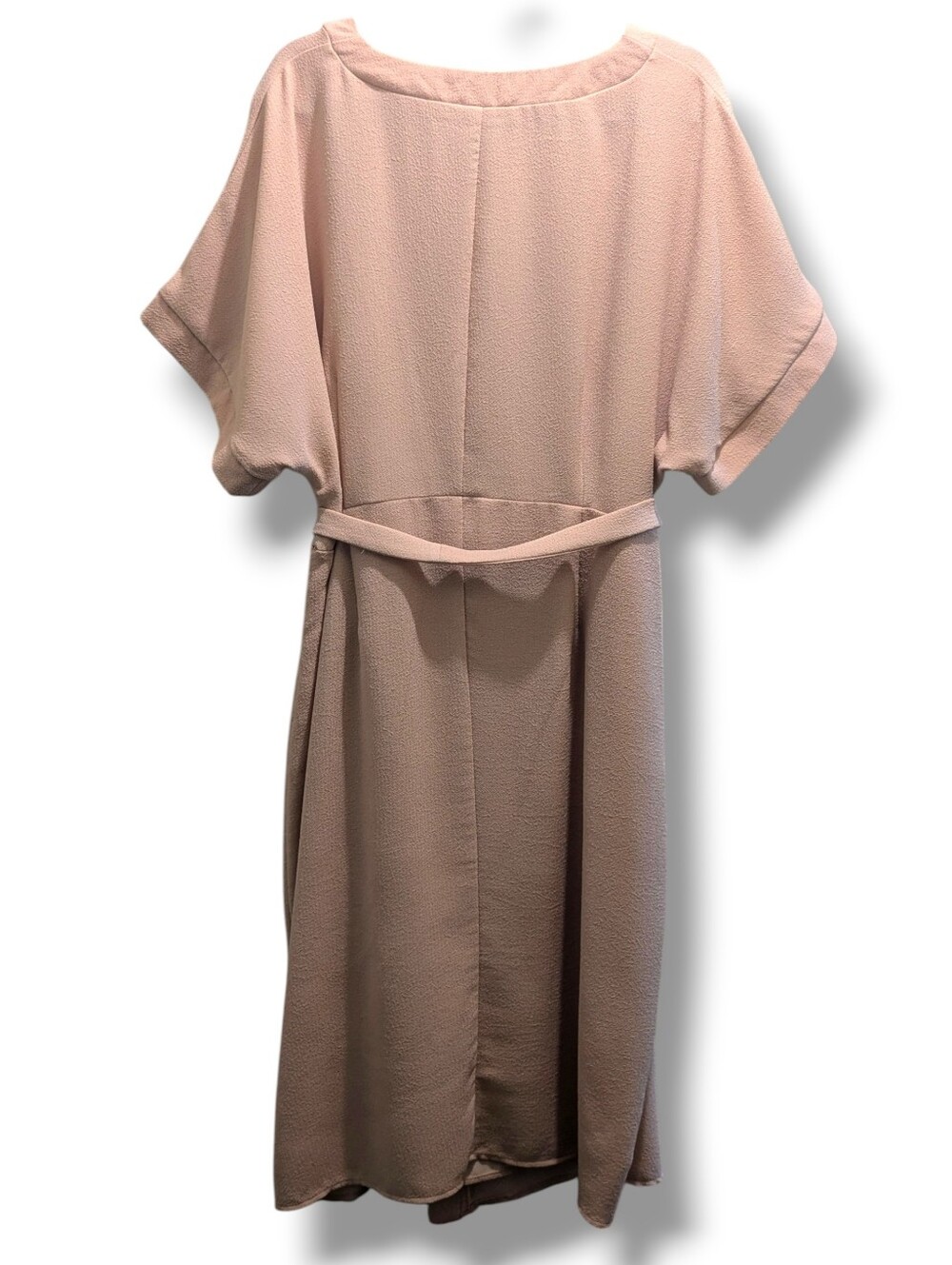 ASOS Closet London Kimono Wrap Tie Dress Blush Pink Midi Short Sleeve- 16 - Picture 6 of 16